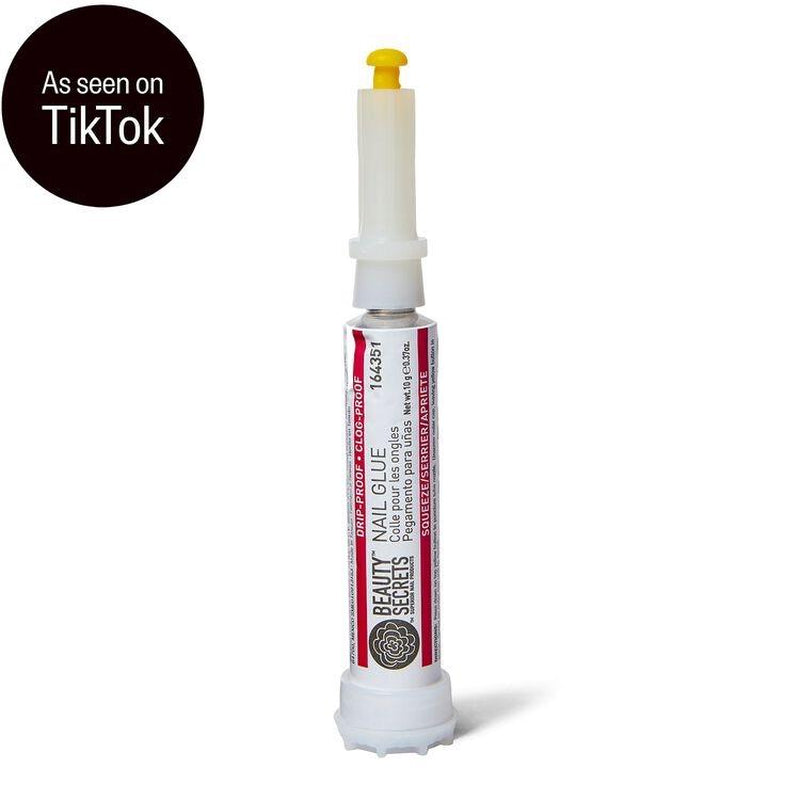 Beauty Secrets Drip & Clog Proof Nail Glue - Non-Clog Formula, Strong Hold, 10G/10Ml Nail Art Nail Care. Original Viral Nail Glue