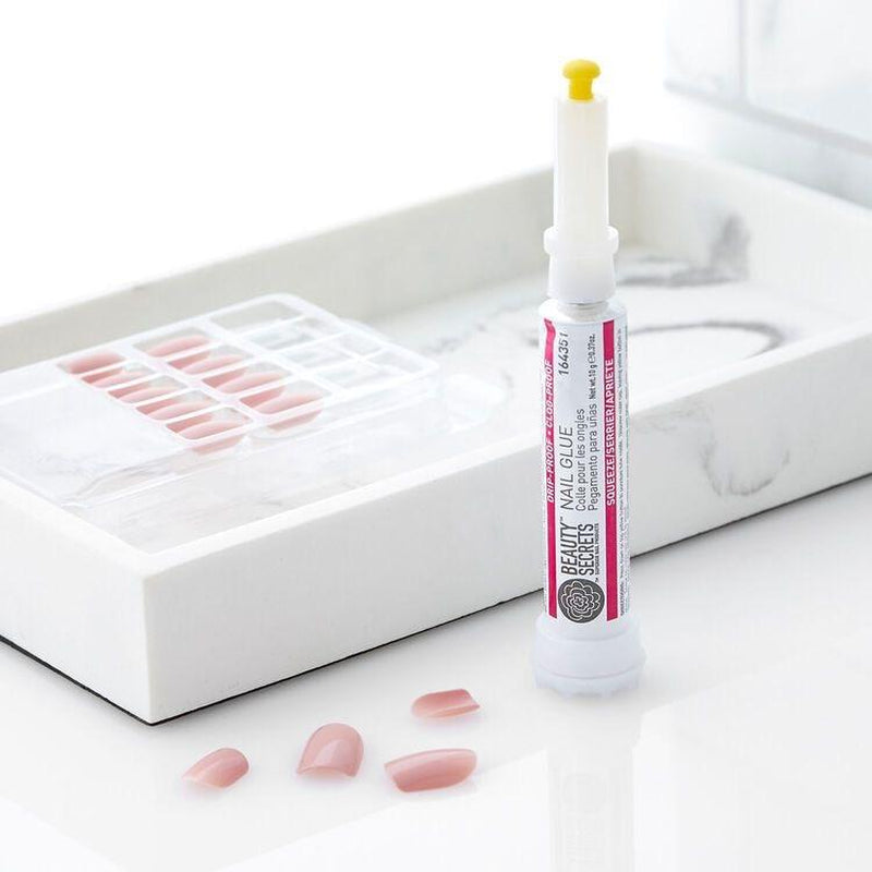 Beauty Secrets Drip & Clog Proof Nail Glue - Non-Clog Formula, Strong Hold, 10G/10Ml Nail Art Nail Care. Original Viral Nail Glue