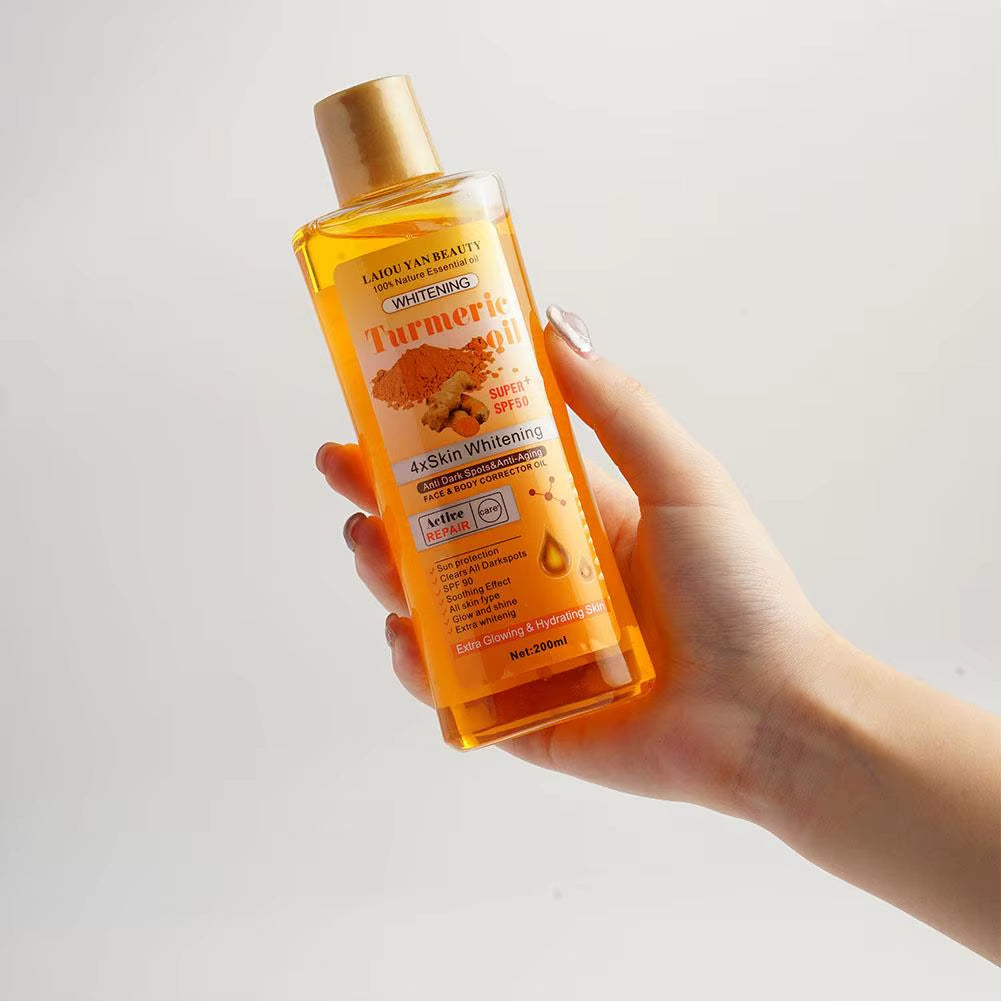 200Ml Turmeric Oil Essential Oil Ginger Deep Hydration Moisturizer Nourishing Smoothing Face Serum Oil Moisturizer Skin Care