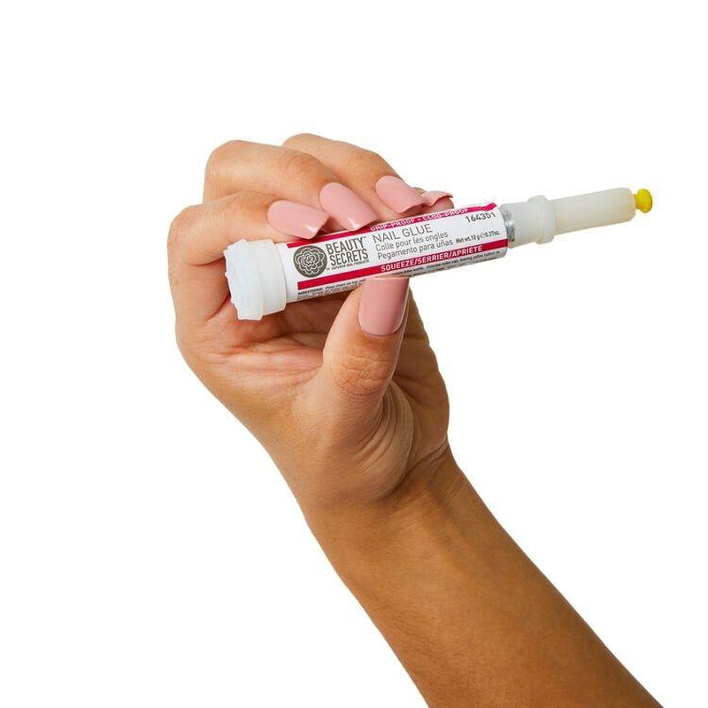 Beauty Secrets Drip & Clog Proof Nail Glue - Non-Clog Formula, Strong Hold, 10G/10Ml Nail Art Nail Care. Original Viral Nail Glue