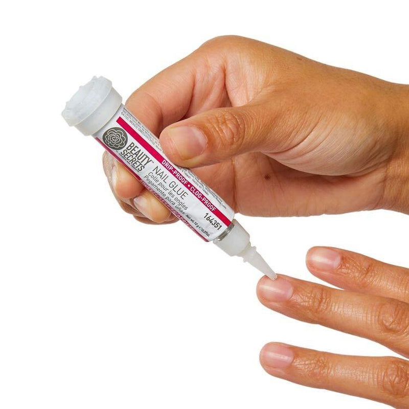 Beauty Secrets Drip & Clog Proof Nail Glue - Non-Clog Formula, Strong Hold, 10G/10Ml Nail Art Nail Care. Original Viral Nail Glue